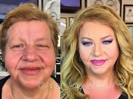 Years Younger Photos Taken Before Left And After Right Of This 61 Year Old Woman Make Her Skin Look Makeup Transformation Beauty Makeover Airbrush Makeup