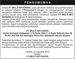 Maybe you would like to learn more about one of these? Iklan Pengumuman Rups Agency Iklan Resmi 0856 880 8066