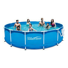 Summer Waves 15 X 48 Inch Metal Frame Above Ground Swimming Pool With Filter Pump System And Delux Above Ground Swimming Pools Summer Waves Swimming Pool Kits