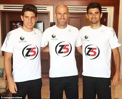 Enzo zidane elyaz zidane fernandez. Zinedine Zidane And Son Enzo Return To Real Madrid Castilla Training Daily Mail Online