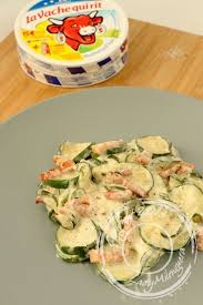 Courgettes Facon Carbonara A La Vache Qui Rit Rezept Thermomix Rezeptideen Lebensmittel Essen