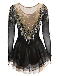 133 89 Figure Skating Dress Women S Girls Ice Skating Dress Yan Pink Black White Flower Spandex Elastane High Elasticity Competition Skating Wear Handmade J Figure Skating Dresses Figure Skating Competition Dresses Ice Dresses