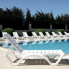 Best choice products 79x30in acacia wood outdoor chaise lounge chair w/ adjustable backrest, table, wheels. Aqua White Resin Chaise Lounge Isp076 Whi Outdoor Chaise Lounge Patio Loungers Outdoor