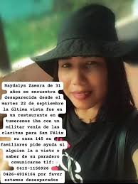 🕵️‍♀️ Naydalis Zamora, comerciante de 31 años oriunda de San Félix, se  encuentra desaparecida desde el martes 23 de septiembre. Su último paradero  conocido fue un restaurante cercano a la sede policial