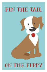 Instant Download Pin The Tail On The Puppy Birthday Game For Etsy Puppy Birthday Dog Themed Parties Puppy Party Theme