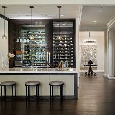 Wine Cellar Behind Custom Bar Home Design And Ideas Bars For Home Built In Bar Basement Bar Designs