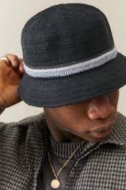 Iets Frans Knitted Black Bucket Hat In 2021 Black Bucket Hat Black Bucket Hats