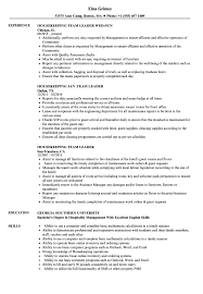 I am a confident communicator who works well with others. Housekeeping Team Leader Resume Samples Velvet Jobs