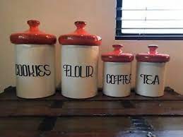 We did not find results for: Vintage Ceramic Kitchen Canister Set By Holiday Designs Coffeeteacookieflour Ebay