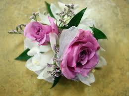 Lilac Roses And White Orchids Corsage Four Seasons Flowers Flower Delivery Orchid Corsages Flowers