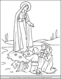 Our Lady Of Fatima Coloring Page Mary The Catholic Kid Catholic Coloring Pages And Games For Children Catholic Coloring Coloring Pages Lady Of Fatima