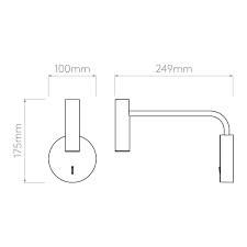 Direkt in ihren store gratis. Led Wandleseleuchte L 24 9cm Schwarz O Weiss Schalter Ausrichtbar Wohnlicht