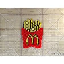 French Fries Mcdonalds Perler Beads By Hannah Perler Perler Beads Beading Patterns