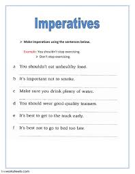 Imperatives Interactive Worksheet Imperative Sentences English Writing Skills Learn English