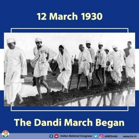 ThisDay in 1930 Pujya Bapu along with other Satyagrahis led a peaceful march from Sabarmati Ashram to Dandi to protest against colonial monopoly, oppression and injustice. The Salt Satyagrah touched a chord