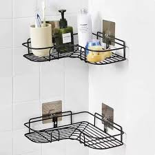 Shower rack shelf bathroom corner storage organiser basket suction shelf tidy. Bathroom Corner Shelf Organizer Storage Bathroom Shelf Shelves Corner Black At Rs 240 Piece Ved Road Surat Id 22854263562