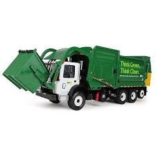 Mack Terrapro Waste Management Garbage Truck With Heil Half Pack Freedom Front End Loader And Cng Tailgate With Trash Bin 1 34 First Gear Garbage Truck Tailgate Diecast