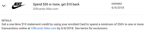 If you do not have an apple cash account, daily cash can be applied as a credit on account owner's statement balance by contacting goldman sachs bank usa. Amex Offers Nike Promotion 10 Statement Credit W 50 Purchase Targeted