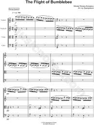 Instrumental solo in a minor. Nikolai Rimsky Korsakov The Flight Of Bumblebee Score String Quartet Sheet Music In A Minor Download Print Sku Mn0085075