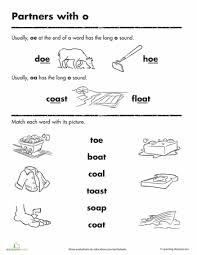 Long O Words Worksheet Education Com Vowel Pairs Phonics Worksheets Vowel