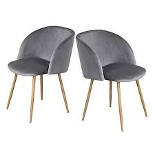 Amazon Com Homycasa Dining Chair Set Of 2 Living Room Side Chair Guest Chair Velvet Fabric Ergonomic Padded Seat Armrest Accent Chair Set Dining Chairs Chair