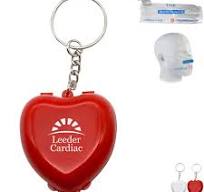 CPR Mask Heart Key Chain | Foremost Promotions