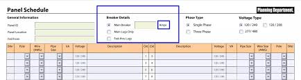 Installing terminal in a panel to install the pv1000 terminal in a panel: Electrical Panel Schedule Template Fill Out Printable Pdf Forms Online