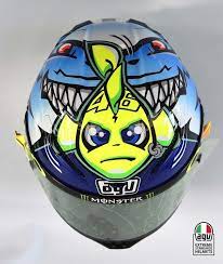 Valentino rossi is sporting a new helmet design for his home grand prix, taking a cheeky dig at his to listen to rossi explaining his new helmet design, click on the video link at the top of the page. Valentino Rossi Helmets