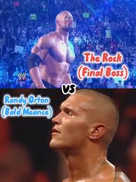 Randy Orton vs The Rock . . . #battle #wwe #goat #rko #randyorton #theviper  #finalboss #therock #rockbottom #wrestlemania
