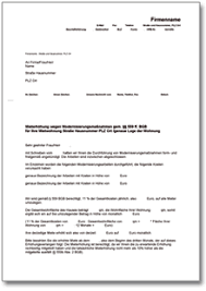 043 / 243 40 50 ausgabe 2018 Mieterhohung Wegen Modernisierungsmassnahmen De Musterbrief Download