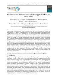 Pdf Users Perception Of Cryptocurrency System Application From The Islamic Views