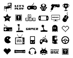Gaming Clip Art Video Game Vector Art Gamer Silhouette Images Png Retro Gaming Icon Set Svg Arcade Game Digital Art Pdf Video Ga Game Art Retro Gaming Clip Art
