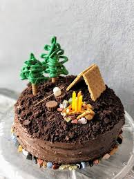 See more ideas about camping theme cakes, cupcake cakes, camping cakes. Easy S Mores Camping Cake For Beginner Bakers Feeling Nifty