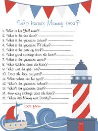 Who Knows Mom Best Nautical Baby Shower Ideas Printable Instant Download Light House Sea Boy Baby Shower Games Boy Baby Shower Themes Nautical Baby Shower Boy