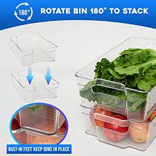 Maybe you would like to learn more about one of these? Totally Kitchen Clear Plastic Stackable Storage Bins Refrigerator Freezer Pantry Clothes Organization Container With Carrying Handles Large 4 Pack Pricepulse