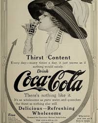 The cost was five cents a glass, and sales were around nine glasses a day. Vintage Coca Cola Ad 1911 Poster By Georgia Fowler