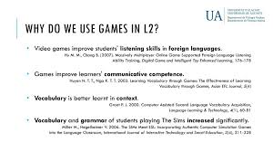 Language learning apps, though helpful, can only go so far and they're not suited to create a fun learning environment in the classroom. Workshop On Video Games For Language Learning Ppt Download