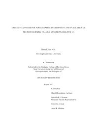 PDF) Excessive Appetite for Pornography: Development and Evaluation of the  Pornography Craving Questionnaire (PCQ-12)