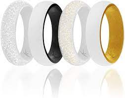 Amazon Com Roq Silicone Wedding Ring For Women Affordable 4 Pack Of Silicone Rub In 2020 Wedding Rings For Women Silicone Wedding Rings Silicone Wedding Ring Women