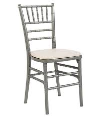 Chivari Chair Silver With White Seat Pad Chivari Chairs Dinning Chairs Chair