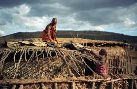Caravan Indie - Maasai women build their family homes: For a long time now,  the Maasai women have been the ones building the “Inkajijik” – the Maasai  hut which is normally circular