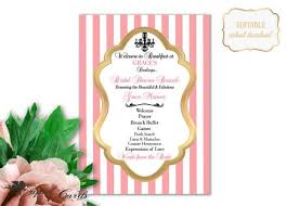 Each download has four placecards to a. Blush Bridal Shower Program Template Shower Brunch By Cupidcards Blush Bridal Showers Bridal Shower Cards Bridal Shower