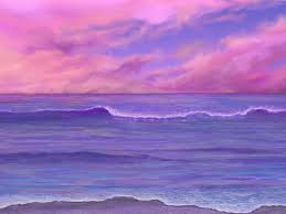 Can't you just hear the soothing swooshes of the waves. Sunset Painting Pink And Blue Painting Inspired