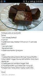 Teksturnya lembut dengan kandungan susu rasa coklat. Puding Coklat Kastad Asian Desserts Savory Dessert Just Desserts