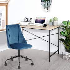 Retour vers le haut partager. Chaise De Bureau Bleu Velours Metal Vente De Furniturer Conforama