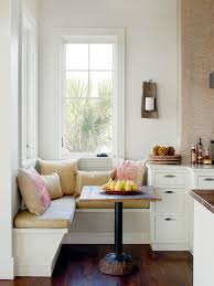 (making the bench an extension of the cabinetry is a nice this banquette from bhg has a small shelf built into the end. Banquette Built In Benches Add Smart Kitchen Seating Apartment Therapy