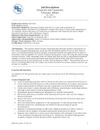 This role's focus is to proactively assist students and families in affording an education at queens by optimizing funding from federal, state and institution resources within the framework of established regulations and policies. Https Www Garrettcollege Edu Images Employment Job Description Financial Aid Counselor Veterans Affairs Pdf