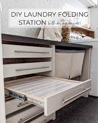 Diy laundry room folding station. The Best Diy Laundry Room Folding Station With Drying Racks