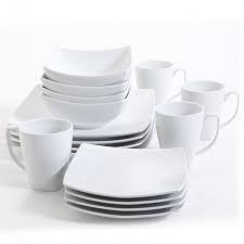 Black And White Dinnerware Sets Monarch White Square Dinnerware Set Dinnerware Sets Itens De Cozinha Coisas De Cozinha Dicas De Organizacao Para Casa