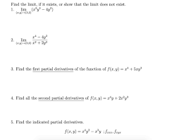 Check spelling or type a new query. Find The Limit If It Exists Or Show That The Limit Does Not Exist 1 Lim Homeworklib